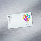 Kleurrijke bril van ballonnen magnetisch visitekaartje (Voorbeeld)