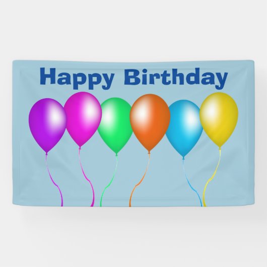 Kleurrijke bril van ballonnen spandoek (Horizontaal)