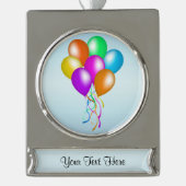 Kleurrijke bril van ballonnen verzilverd banner ornament (Voorkant)