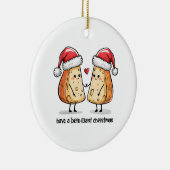 Kleurrijke Briljante Kerst Keramisch Ornament (Rechts)