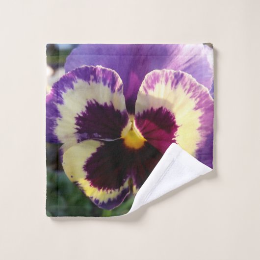 kleurrijke bron Pansy Bad Handdoek (Wasdoekje)