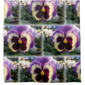 kleurrijke bron Pansy Douchegordijn (Voorkant)