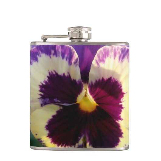 kleurrijke bron Pansy Heupfles (Voorkant)