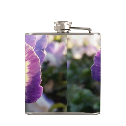 kleurrijke bron Pansy Heupfles (Achterkant)