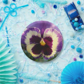 kleurrijke bron Pansy Papieren Bordje (Feest)