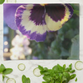 kleurrijke bron Pansy Theedoek (Gevouwen)