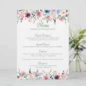 Kleurrijke bronbloemen grens kaart (Staand voorkant)