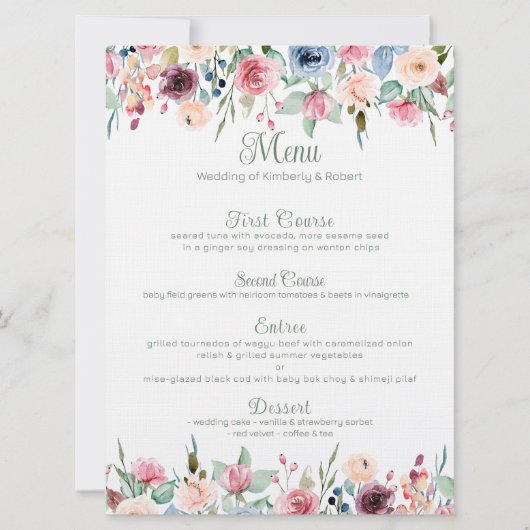 Kleurrijke bronbloemen grens kaart (Voorkant)