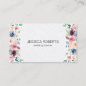 Kleurrijke bronbloemen grenzen mini-visitekaartje visitekaartje (Voorkant)