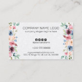 Kleurrijke bronbloemen grenzen mini-visitekaartje visitekaartje (Achterkant)