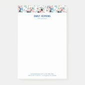 Kleurrijke bronbloemen patroon na de aantekeningen post-it® notes (Voorkant)