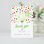 Kleurrijke Bruidsdouche Dankkaart Fiesta Bedankkaart (Staand voorkant)