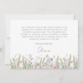 Kleurrijke Bruidsdouche met Wilde Bloemen Bedankkaart (Achterkant)
