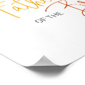 Kleurrijke bruidstoespraak herdenkingsstoel bruilo poster (Hoek)