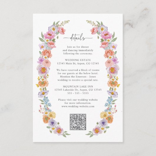 Kleurrijke bruiloft behuizing Kaart (Voorkant)