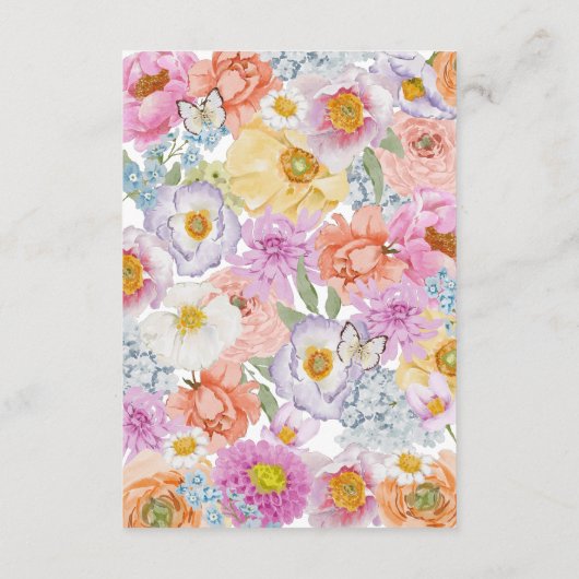 Kleurrijke bruiloft behuizing Kaart (Achterkant)