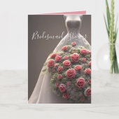 Kleurrijke bruiloft Floral Dress Vrijgezellenfeest Kaart (Voorkant)