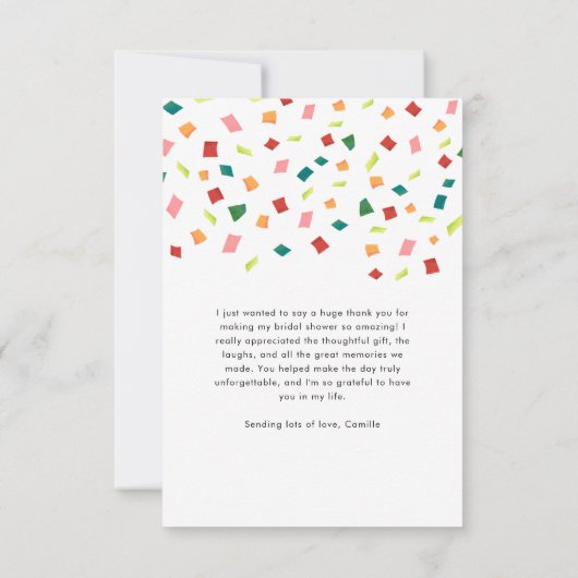 Kleurrijke Bruiloft Uitnodiging Dankkaart Fiesta (Achterkant)