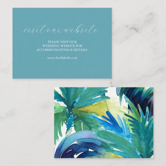 Kleurrijke bruiloft website invoegen Kaart Script (Voorkant / Achterkant)