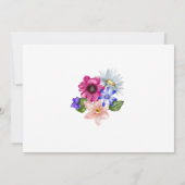 Kleurrijke Bruiloftsshower met Wilde Bloemen Bedankkaart (Achterkant)