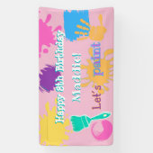 Kleurrijke Brush Lijnen verf partij banner - Klein (Verticaal)