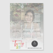 Kleurrijke Brush Script 2025 Kalender Magnetische (Voorkant)