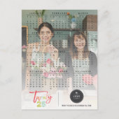 Kleurrijke Brush Script 2025 Kalender Nieuwjaar Fo Feestdagenkaart (Voorkant)