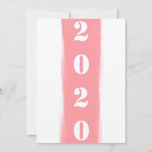 Kleurrijke Brush Stroke Modern Happy New Year Kaar Kaart (Achterkant)