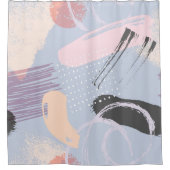 Kleurrijke brushstrokes kunstzinnige samenstelling douchegordijn (Voorkant)