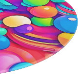 Kleurrijke Bubbel Blaas Kunstwerk Snijplank (Hoek)