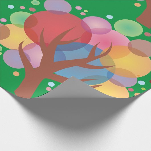 Kleurrijke bubbelboom cadeaupapier