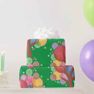Kleurrijke bubbelboom cadeaupapier