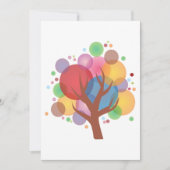Kleurrijke bubbelboom kaart (Voorkant)