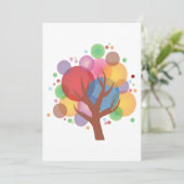 Kleurrijke bubbelboom kaart (Staand voorkant)