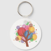 Kleurrijke bubbelboom sleutelhanger (Voorkant)