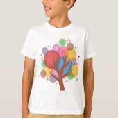 Kleurrijke bubbelboom t-shirt (Voorkant)