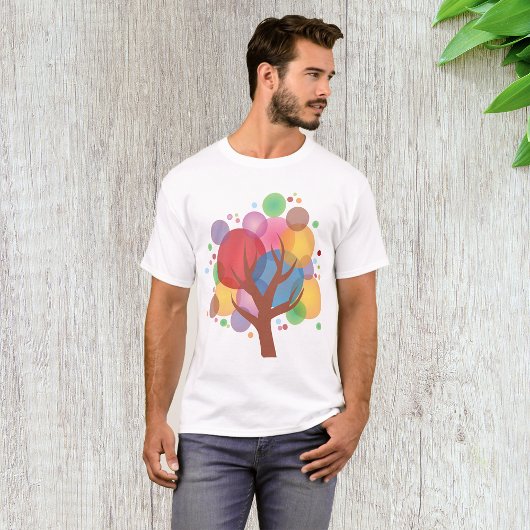 Kleurrijke bubbelboom t-shirt