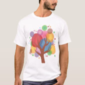 Kleurrijke bubbelboom t-shirt (Voorkant)