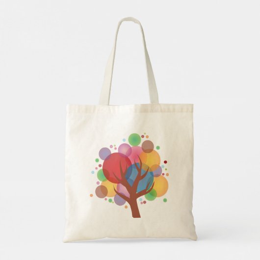 Kleurrijke bubbelboom tote bag (Achterkant)