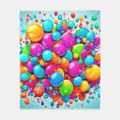 Kleurrijke bubbelexplosie fleece deken (Voorkant)