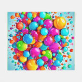 Kleurrijke bubbelexplosie fleece deken (Voorkant (Horizontaal))