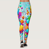 Kleurrijke bubbelexplosie leggings (Achterkant)