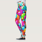 Kleurrijke bubbelexplosie leggings (Links)