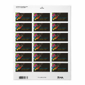 Kleurrijke bubbelflessen modern nieuwjaarsadres etiket (Full Sheet)