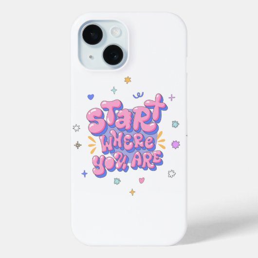 Kleurrijke bubbelletter citaat Case-Mate iPhone case (Achterkant)