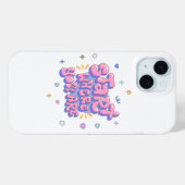Kleurrijke bubbelletter citaat Case-Mate iPhone case (Achterkant (horizontaal))