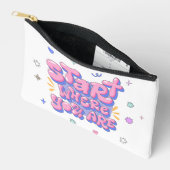 Kleurrijke bubbelletter citaat etui (Open)