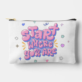 Kleurrijke bubbelletter citaat etui