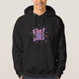 Kleurrijke bubbelletter citaat hoodie