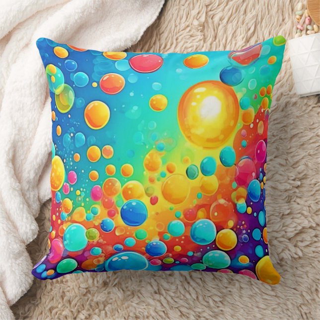 Kleurrijke Bubbels Floating Art Kussen (Deken)